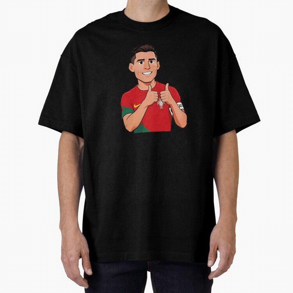 World CUP Cristiano Oversized T-Shirt Make Every Kick Count in FIFA World Cup 2026 Built around Haaland, Brazil, Portugal and Argentina Energy, Stadium Chants, National Pride, Trophy Dreams and Unforgettable Football Memories; Ideal for Passionate