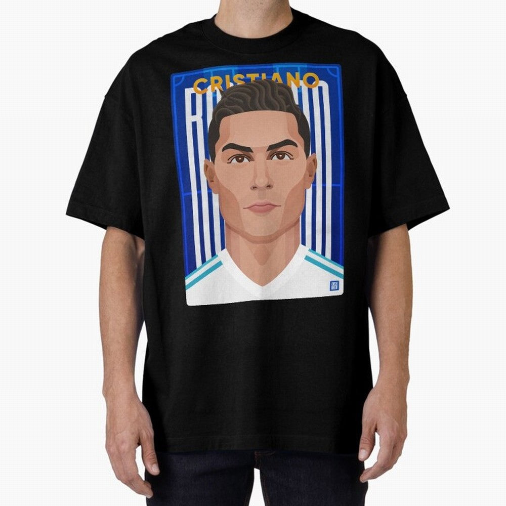 Cristiano Ronaldo (RM) | The Commander Oversized T-Shirt Keep Football History Alive during the FIFA World Cup 2026 Journey through Messi and Cristiano Ronaldo Highlights, Brazil, Portugal and Argentina Pride, Football Festival Excitement, Trophy