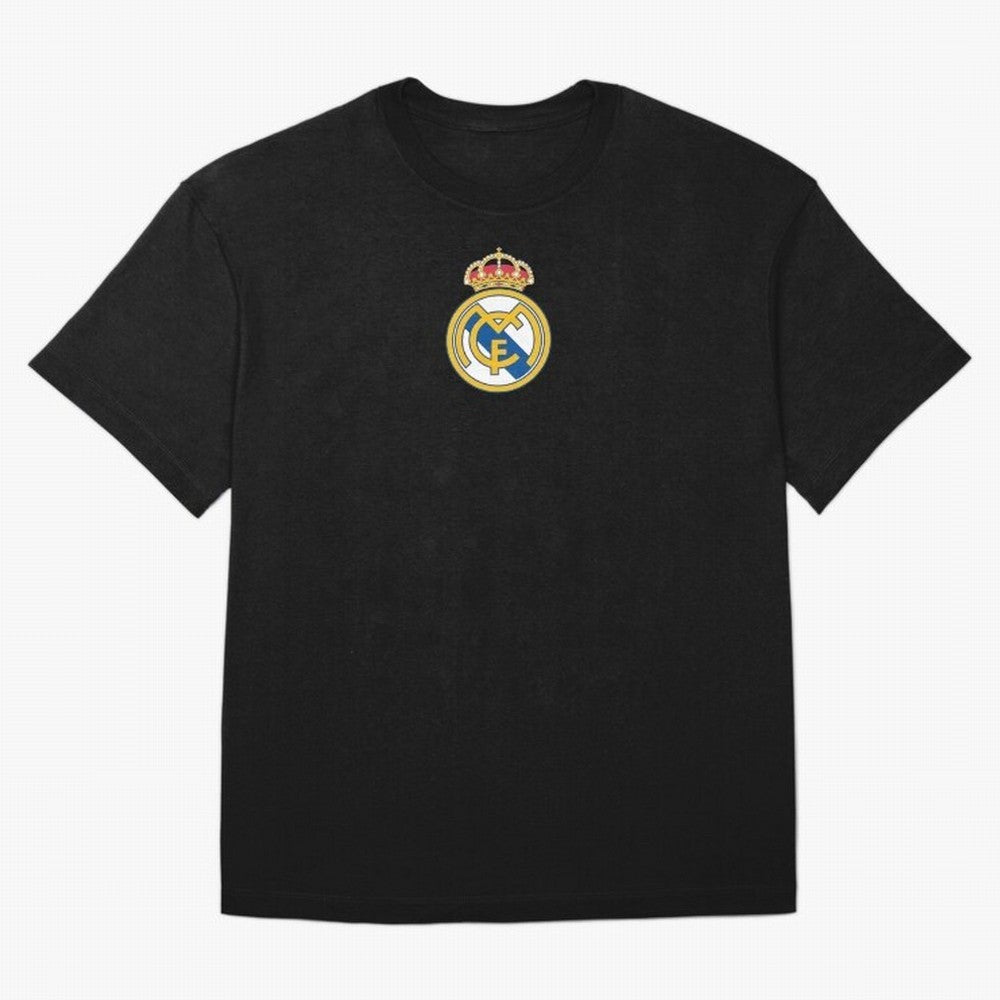 RE-AL-MAD-RID- Logo FC Merchandise Oversized T-Shirt Keep Football History Alive during Match Day Hype around FIFA World Cup 2026 USA Canada Mexico, CR7 and Messi, Spain and Netherlands, Football History, Final Match Energy, Crowd Noise and Once in