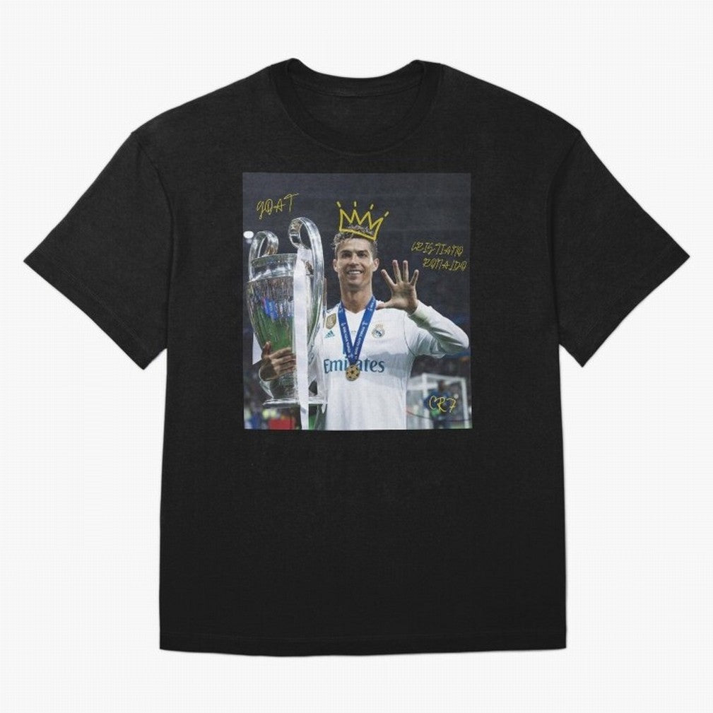 Cristiano Ronaldo- GOAT Oversized T-Shirt Celebrate the Stars of Global Football Passion for FIFA World Cup 2026 USA Canada Mexico, Filled with Neymar, Haaland and Cristiano Ronaldo, France, Football Passion, Legendary Performances, Festival Vibes