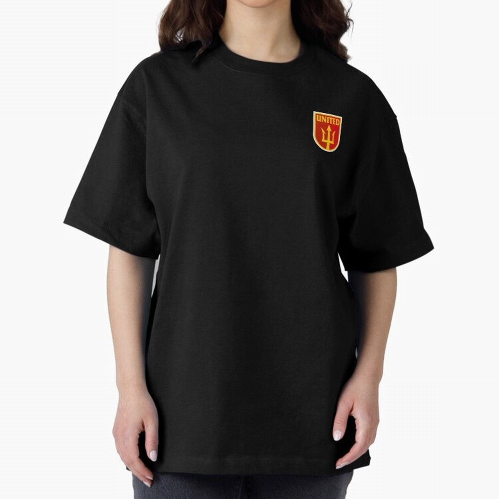Manchester United Classic Shield Oversized T-Shirt Join Supporters Worldwide for FIFA World Cup 2026 USA Canada Mexico for Fans of CR7 and Messi and England, Bringing Goal Celebration Energy, Supporter Heritage, Football Icons and Worldwide