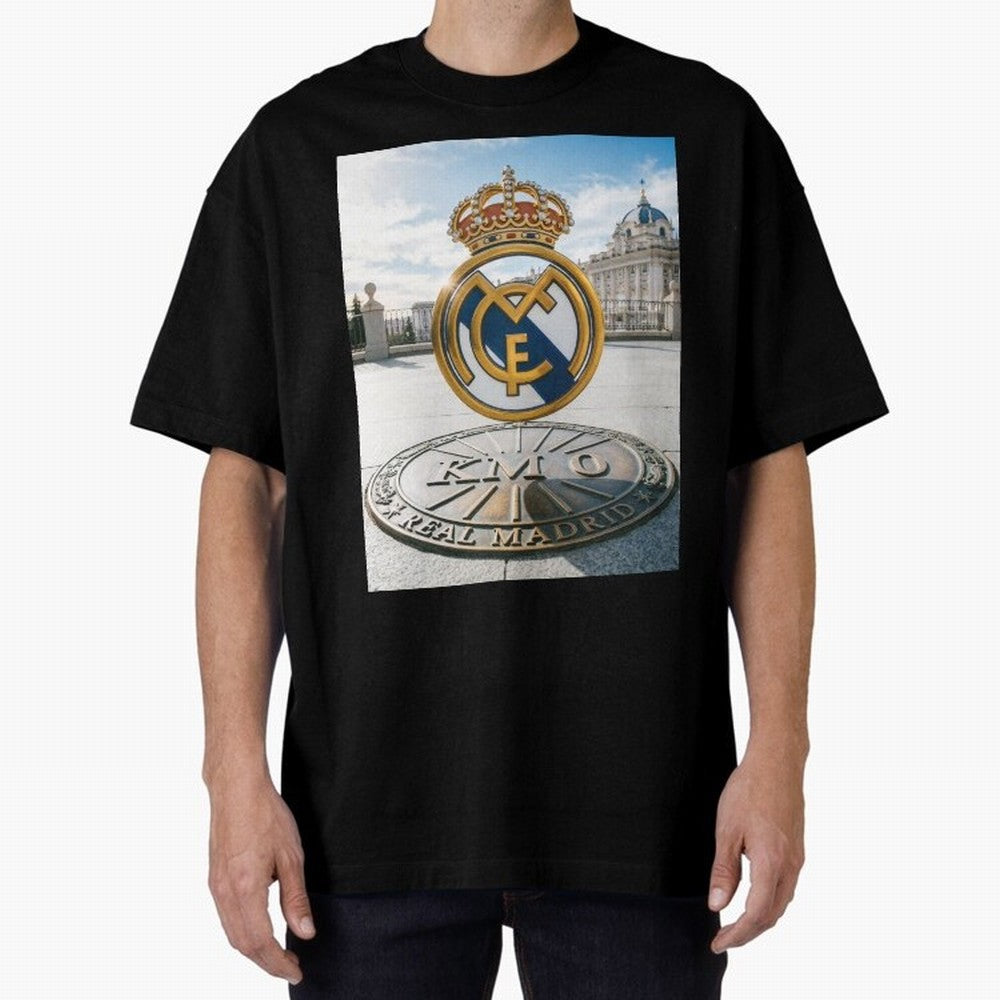 Madrid Futbol km0 Oversized T-Shirt Represent the Passion of FIFA World Cup 2026 Group Stage for Fans of Messi and Cristiano Ronaldo and Argentina and Brazil, Bringing Worldwide Fan Energy, Dramatic Goals, Stadium Lights and Championship