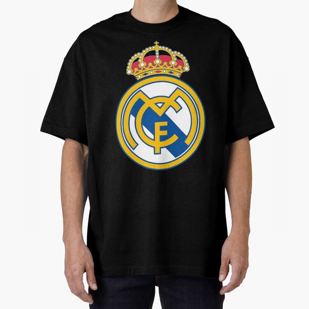 The Madrid Cf Logo Oversized T-Shirt Bring Match Day Fire to Match Day Hype around FIFA World Cup 2026 USA Canada Mexico, CR7 and Messi, Spain, Global Supporter Spirit, Legendary Goals, National Colors and Tournament Celebration; Made for