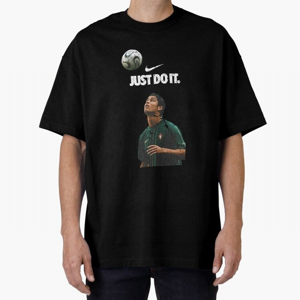 Cristiano Ronaldo Just Do It Oversized T-Shirt Celebrate Global Passion for the FIFA World Cup 2026 Journey through Messi, CR7 and Mbappe Highlights, England, France and Netherlands Pride, Global Supporter Spirit, Legendary Goals, National Colors