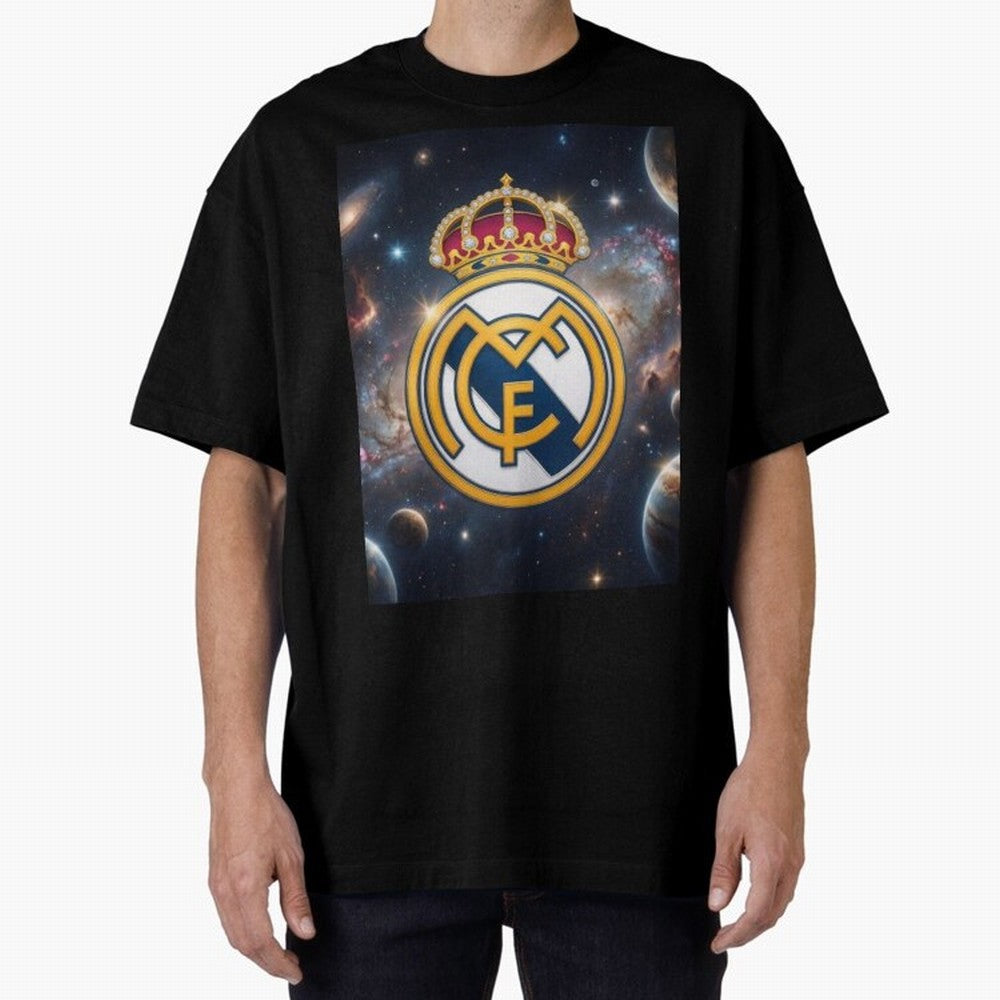 La Galaxia del Real Madrid Oversized T-Shirt Represent the Passion of Match Day Hype around FIFA World Cup 2026, Cristiano Ronaldo, Argentina and Brazil, Stadium Chants, National Pride, Trophy Dreams and Unforgettable Football Memories; Perfect for