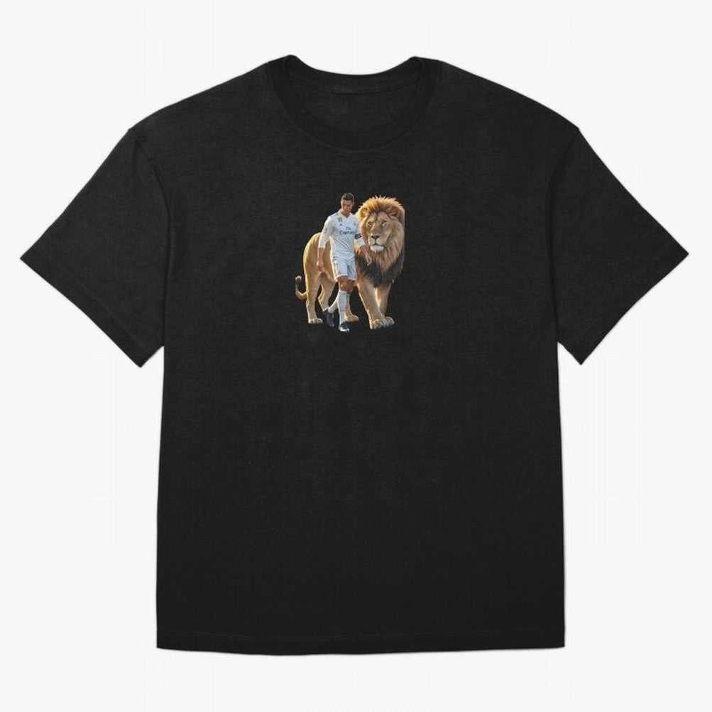 Christiano Ronaldo lion Oversized T-Shirt Share FIFA World Cup 2026 Group Stage for Fans of Mbappe and Neymar and England, Bringing Worldwide Fan Energy, Dramatic Goals, Stadium Lights and Championship Celebrations; Great for Watch Parties, Sports