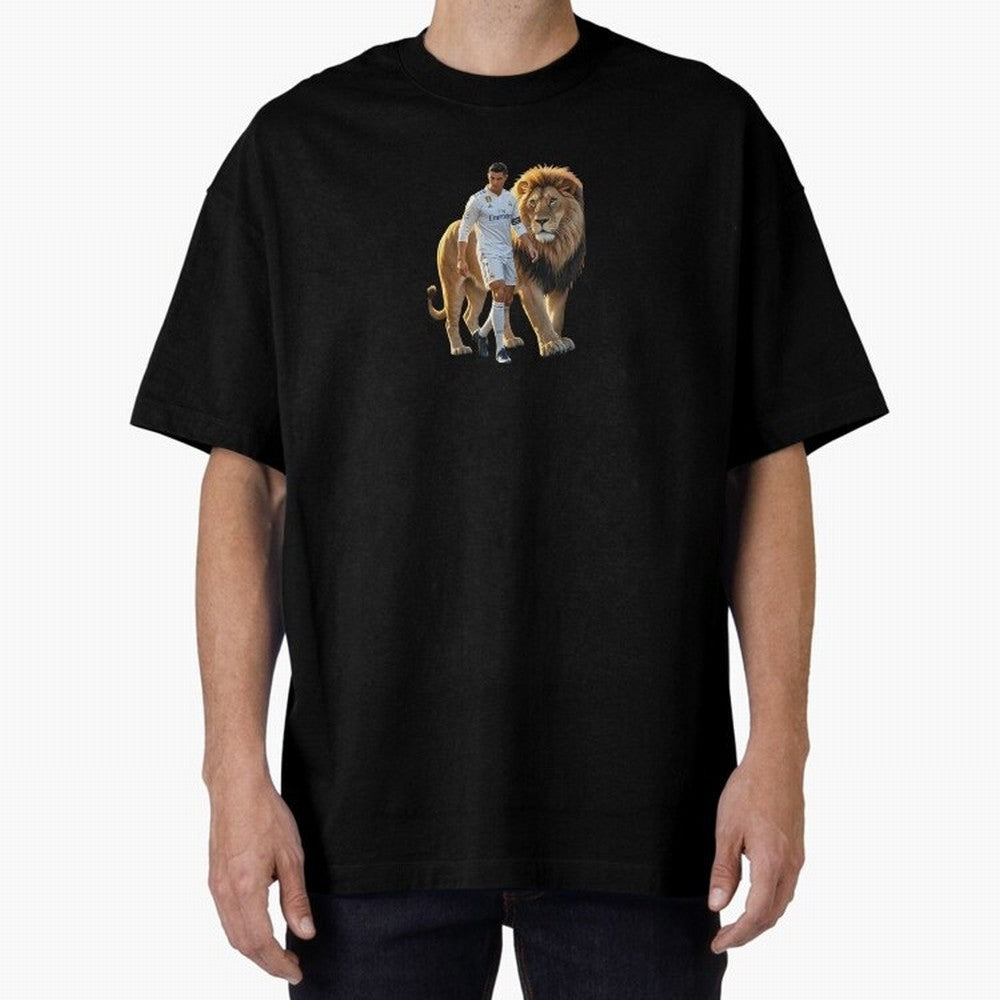 Christiano Ronaldo lion Oversized T-Shirt Share FIFA World Cup 2026 Group Stage for Fans of Mbappe and Neymar and England, Bringing Worldwide Fan Energy, Dramatic Goals, Stadium Lights and Championship Celebrations; Great for Watch Parties, Sports