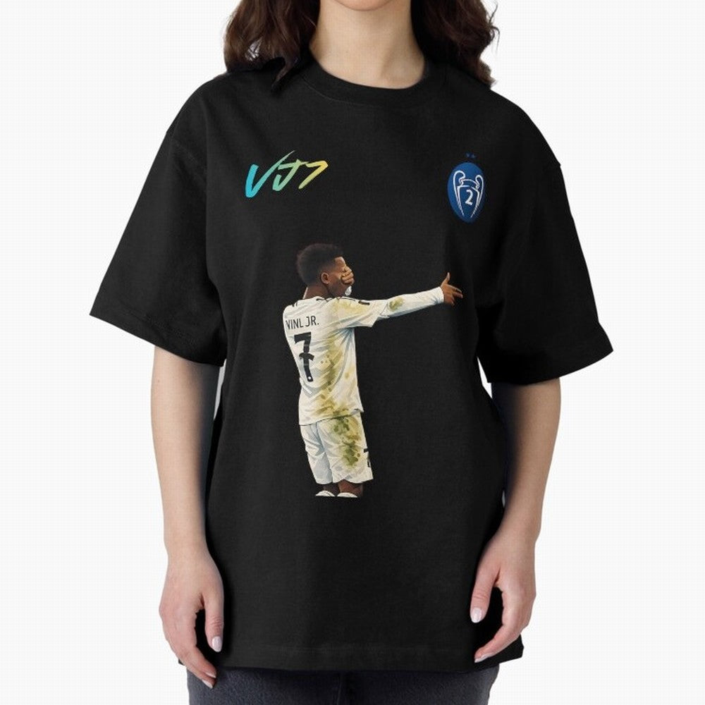 Vini Jr Oversized T-Shirt Join the Countdown to FIFA World Cup 2026 Group Stage Spirit, Connected to France and Portugal, Haaland and Mbappe, Soccer Culture, Superstar Moments, National Team Dreams and Competitive Fire; Made for Collectors Who