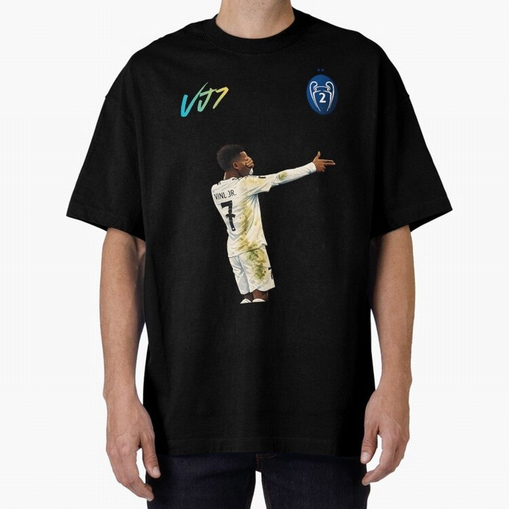 Vini Jr Oversized T-Shirt Join the Countdown to FIFA World Cup 2026 Group Stage Spirit, Connected to France and Portugal, Haaland and Mbappe, Soccer Culture, Superstar Moments, National Team Dreams and Competitive Fire; Made for Collectors Who
