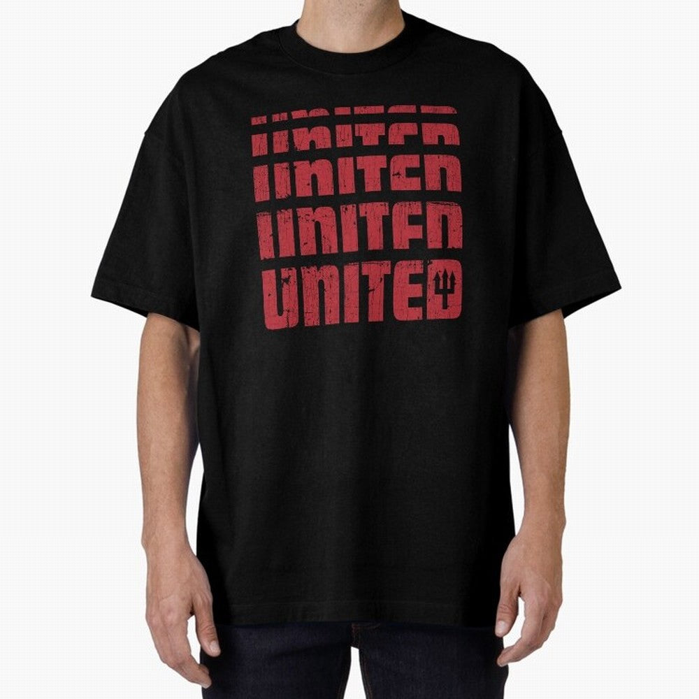 United United United Oversized T-Shirt Celebrate Football Heritage in FIFA World Cup 2026 Spirit, Celebrating Portugal, Messi, Neymar and Mbappe, Match Day Excitement, Supporter Culture, Golden Goals and Global Football Passion; Perfect for Fans,