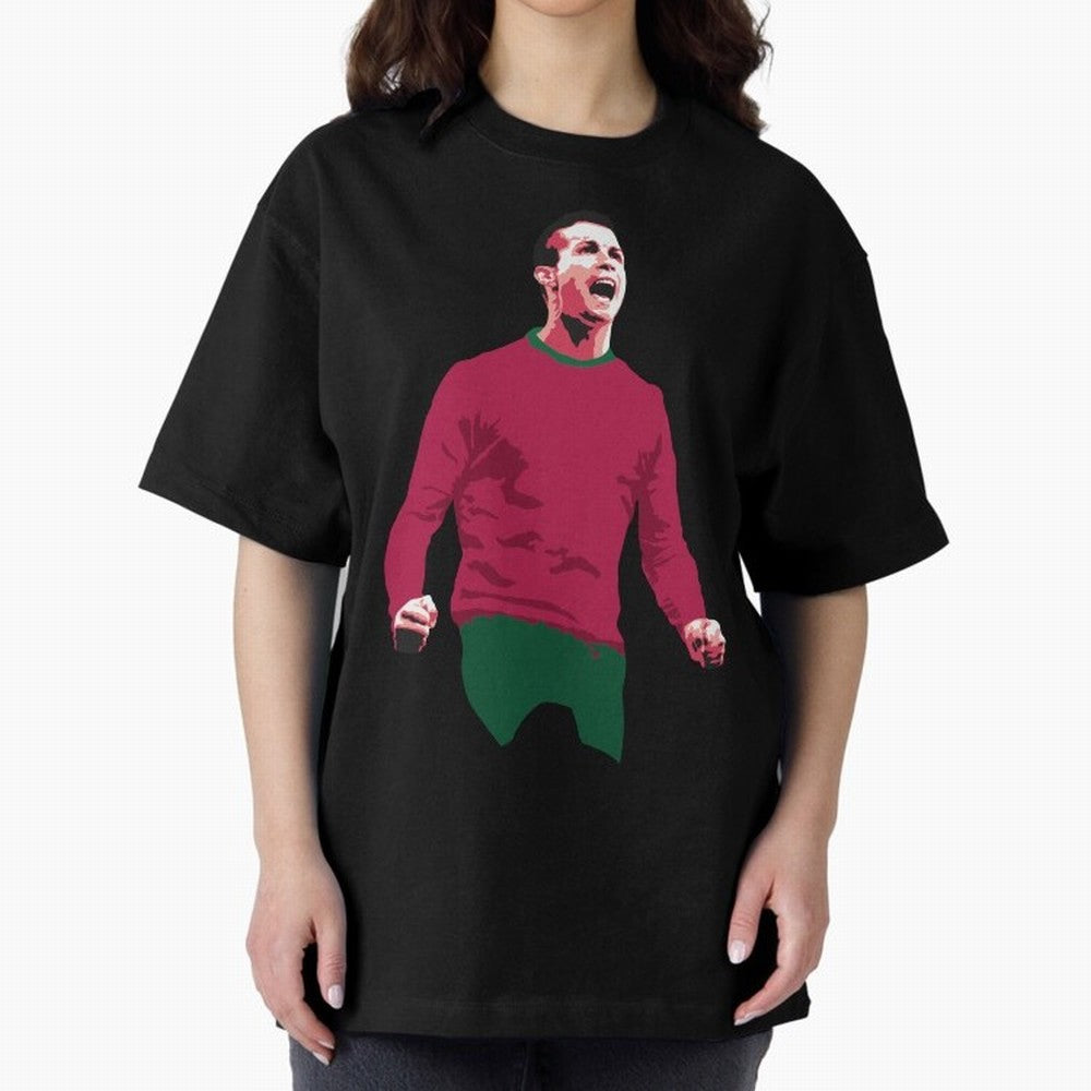 Ronaldo Oversized T-Shirt Celebrate Unforgettable Nights in Global Football Passion for FIFA World Cup 2026, Capturing Neymar, Haaland and Cristiano Ronaldo, Spain and Netherlands, Football Festival Excitement, Trophy Ambitions, Country Rivalries