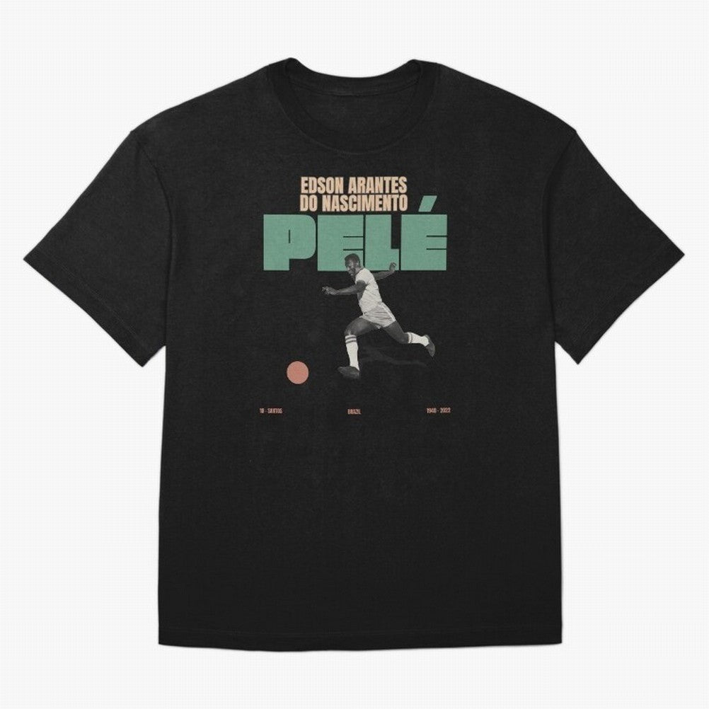 Pele Minimalist Oversized T-Shirt Relive Legendary Nights from FIFA World Cup 2026 for Fans of Messi, Neymar and Mbappe and Netherlands, Bringing Sports Nostalgia, International Competition, Famous Players and Unforgettable Victories; Perfect for
