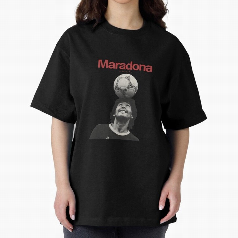 Diego Maradona Minimalist Oversized T-Shirt Experience the Global Stage of Match Day Hype around FIFA World Cup 2026, Cristiano Ronaldo, Portugal, Spain and Germany, Supporter Pride, Iconic Celebrations, Legendary Names and Global Match Day Energy;