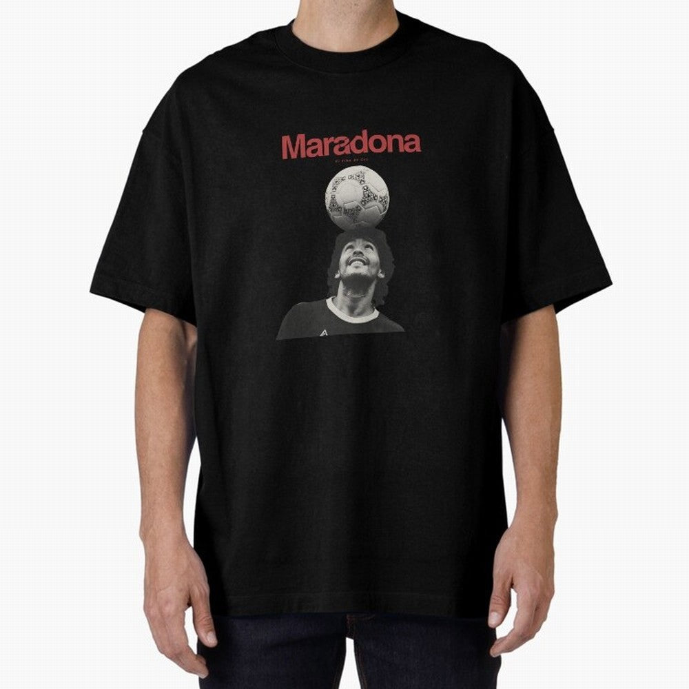 Diego Maradona Minimalist Oversized T-Shirt Experience the Global Stage of Match Day Hype around FIFA World Cup 2026, Cristiano Ronaldo, Portugal, Spain and Germany, Supporter Pride, Iconic Celebrations, Legendary Names and Global Match Day Energy;