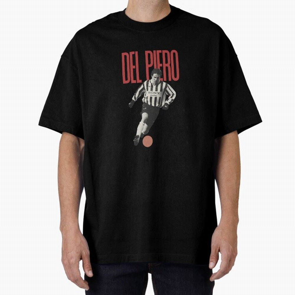 Alessandro Del Piero Minimalist Oversized T-Shirt Share the Excitement of FIFA World Cup 2026 for Fans of Messi and England and Germany, Bringing Football Festival Excitement, Trophy Ambitions, Country Rivalries and Star Player Buzz; Ideal for Fans