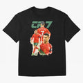 CR7 Cristiano Ronaldo illustration watercolour Oversized T-Shirt Represent Football Lovers during FIFA World Cup 2026 Made for CR7 and Messi, Brazil, Portugal and Argentina Energy, Football History, Final Match Energy, Crowd Noise and Once in a