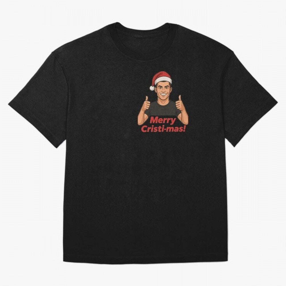 Merry Cristi-mas! CR7 Xmas holiday cheer Oversized T-Shirt Make the Season About Match Day Hype around FIFA World Cup 2026 USA Canada Mexico, Haaland, Germany, Retro Football Energy, Iconic Rivalries, Trophy Chase Drama and Stadium Atmosphere;