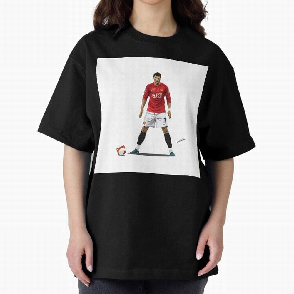 Cristiano Ronaldo CR7 Man Utd Oversized T-Shirt Relive FIFA World Cup 2026 Spirit, Celebrating Portugal, Spain and Germany, Neymar, Haaland and Cristiano Ronaldo, Goal Celebration Energy, Supporter Heritage, Football Icons and Worldwide Tournament