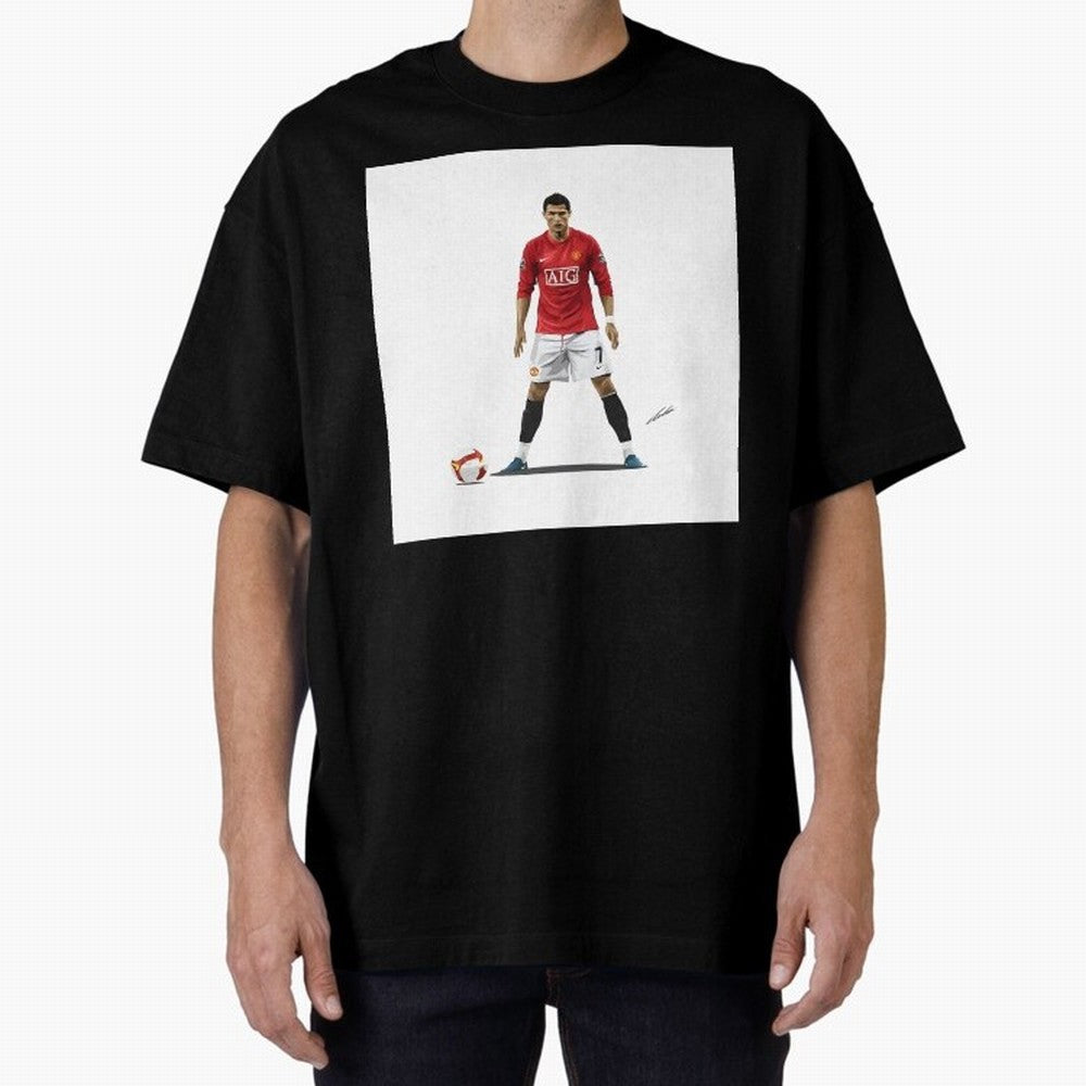 Cristiano Ronaldo CR7 Man Utd Oversized T-Shirt Relive FIFA World Cup 2026 Spirit, Celebrating Portugal, Spain and Germany, Neymar, Haaland and Cristiano Ronaldo, Goal Celebration Energy, Supporter Heritage, Football Icons and Worldwide Tournament