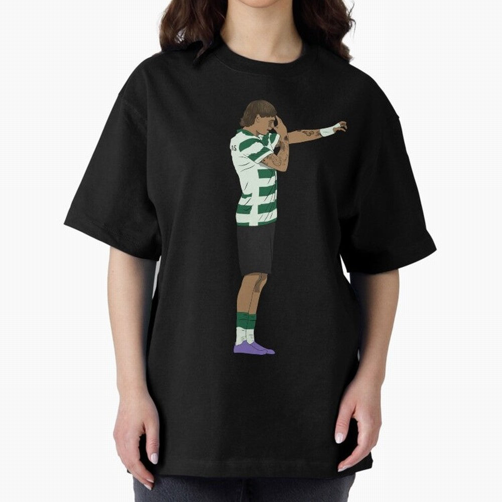Ricardo Mangas Sporting Goal Celebration Minimalist Oversized T-Shirt Keep the Match Day Mood of Match Day Hype around FIFA World Cup 2026, Messi, Argentina, France and Brazil, Goal Celebration Energy, Supporter Heritage, Football Icons and