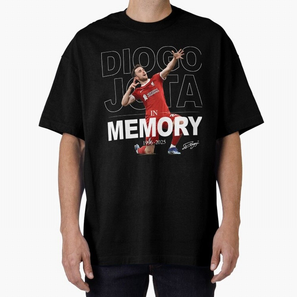 Diogo Jota In Memory Oversized T-Shirt Keep Football History Alive during FIFA World Cup 2026 for Fans of Mbappe and Argentina, Bringing Match Day Excitement, Supporter Culture, Golden Goals and Global Football Passion; Made for Collectors Who