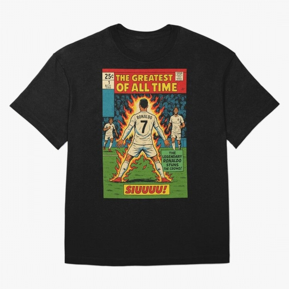 CR7 comic cover Oversized T-Shirt Follow the Final Road of the FIFA World Cup 2026 Group Stage Journey through Neymar Highlights, England Pride, Tournament Hype, Historic Matchups, Family Viewing Parties and Global Sports Pride; Perfect for Fans,