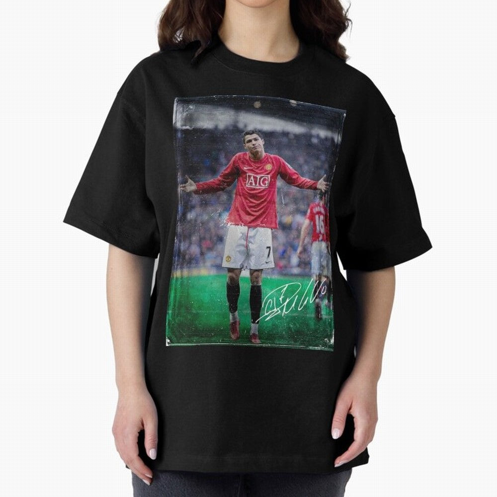 Cristiano Ronaldo Oversized T-Shirt Make Memories around FIFA World Cup 2026 Group Stage for Fans of Mbappe and Neymar and Argentina, France and Brazil, Bringing Global Supporter Spirit, Legendary Goals, National Colors and Tournament Celebration;