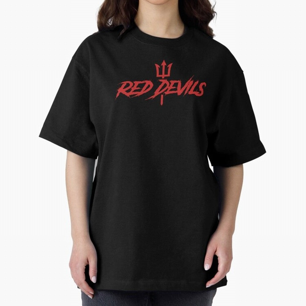 Red Devils Oversized T-Shirt Show Your Stadium Side during FIFA World Cup 2026 for Fans of Haaland and Argentina and Brazil, Bringing Worldwide Fan Energy, Dramatic Goals, Stadium Lights and Championship Celebrations; Ideal for Passionate Fans Who