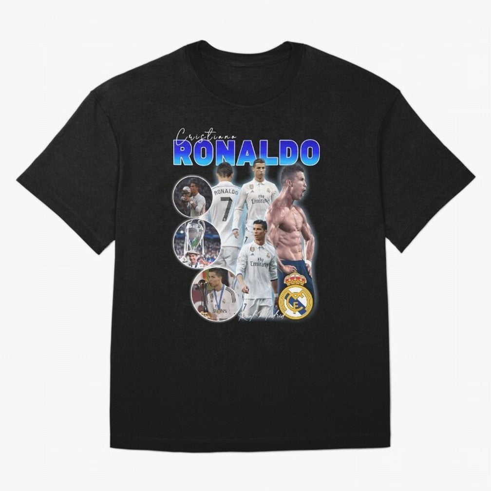 CR7 Real Madrid Poster ¨C For Football Fans and Gift For Ronaldo Supporters Oversized T-Shirt Bring International Match Energy to the FIFA World Cup 2026 Journey through Cristiano Ronaldo Highlights, Spain and Netherlands Pride, Supporter Pride,