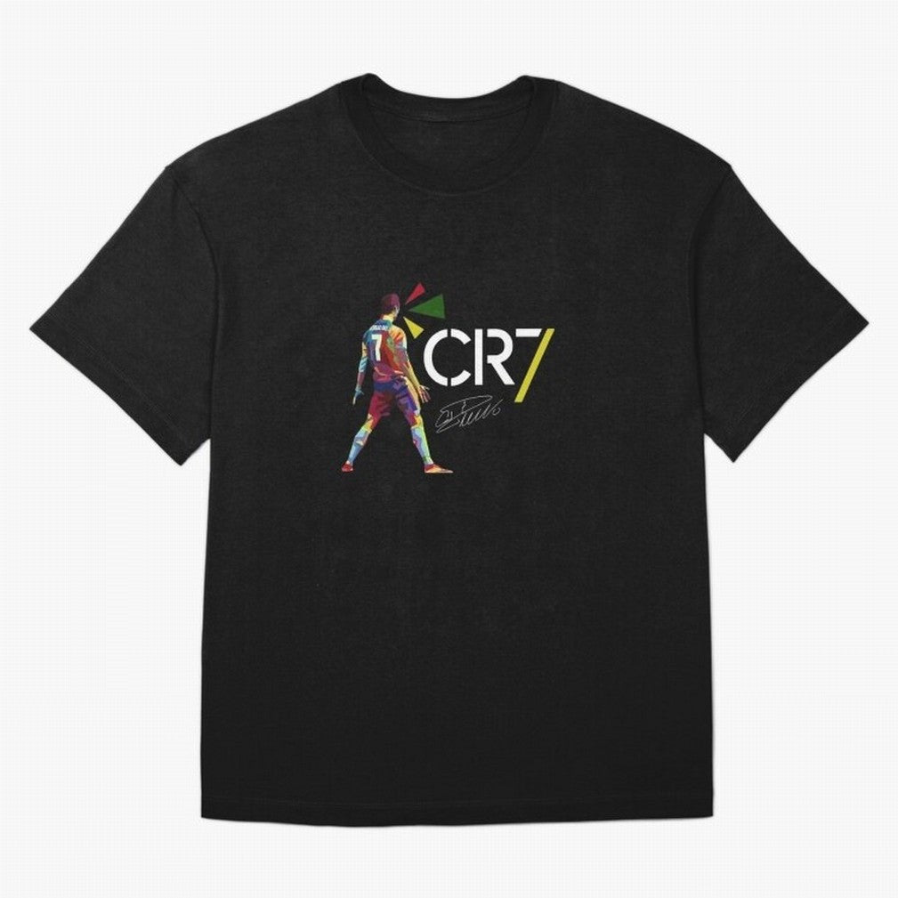 Cr7 Cristiano Ronaldo Signature Classic Oversized T-Shirt Carry the Dream of FIFA World Cup 2026 Group Stage Spirit, with Germany, Neymar, Championship Spirit, Famous Goals, Roaring Crowds and International Football Unity; Ideal for Football Dads,