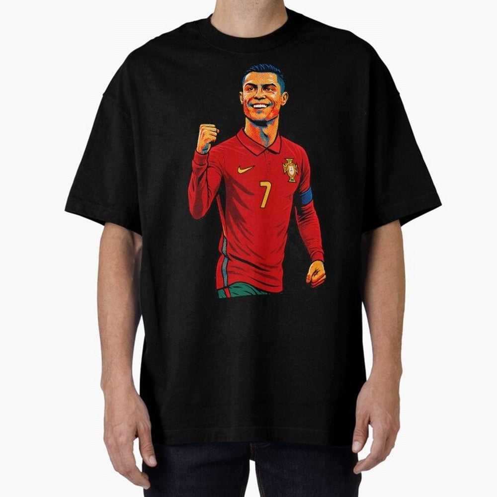 Cristiano Ronaldo Goal Pop Art Oversized T-Shirt Feel the Roar of FIFA World Cup 2026 Built around Neymar, Haaland and Cristiano Ronaldo, Spain and Netherlands Energy, Match Day Excitement, Supporter Culture, Golden Goals and Global Football