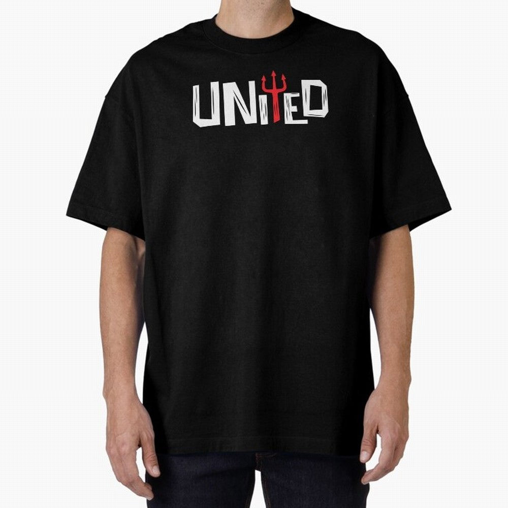 Manchester United - United Typography Oversized T-Shirt Feel International Energy from the FIFA World Cup 2026 USA Canada Mexico Journey through Cristiano Ronaldo, Haaland and CR7 Highlights, Brazil Pride, Game Day Rituals, Football Legends,