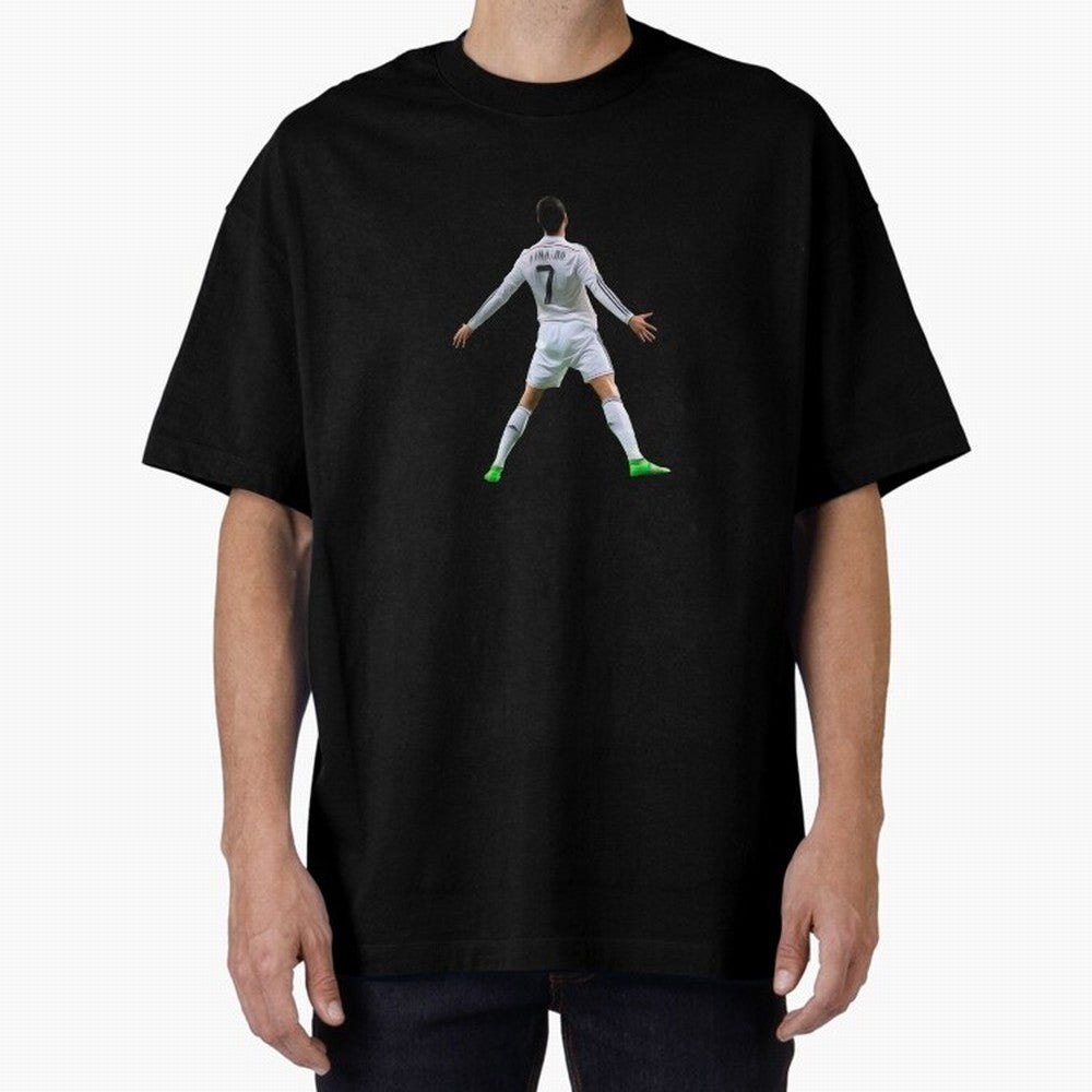 DESIGN CRISTIANO RONALDO CR7 STICKER Oversized T-Shirt Celebrate Global Passion for the FIFA World Cup 2026 Group Stage Journey through CR7 and Messi Highlights, Argentina, France and Brazil Pride, Vintage Soccer Flavor, Modern Football Stars,