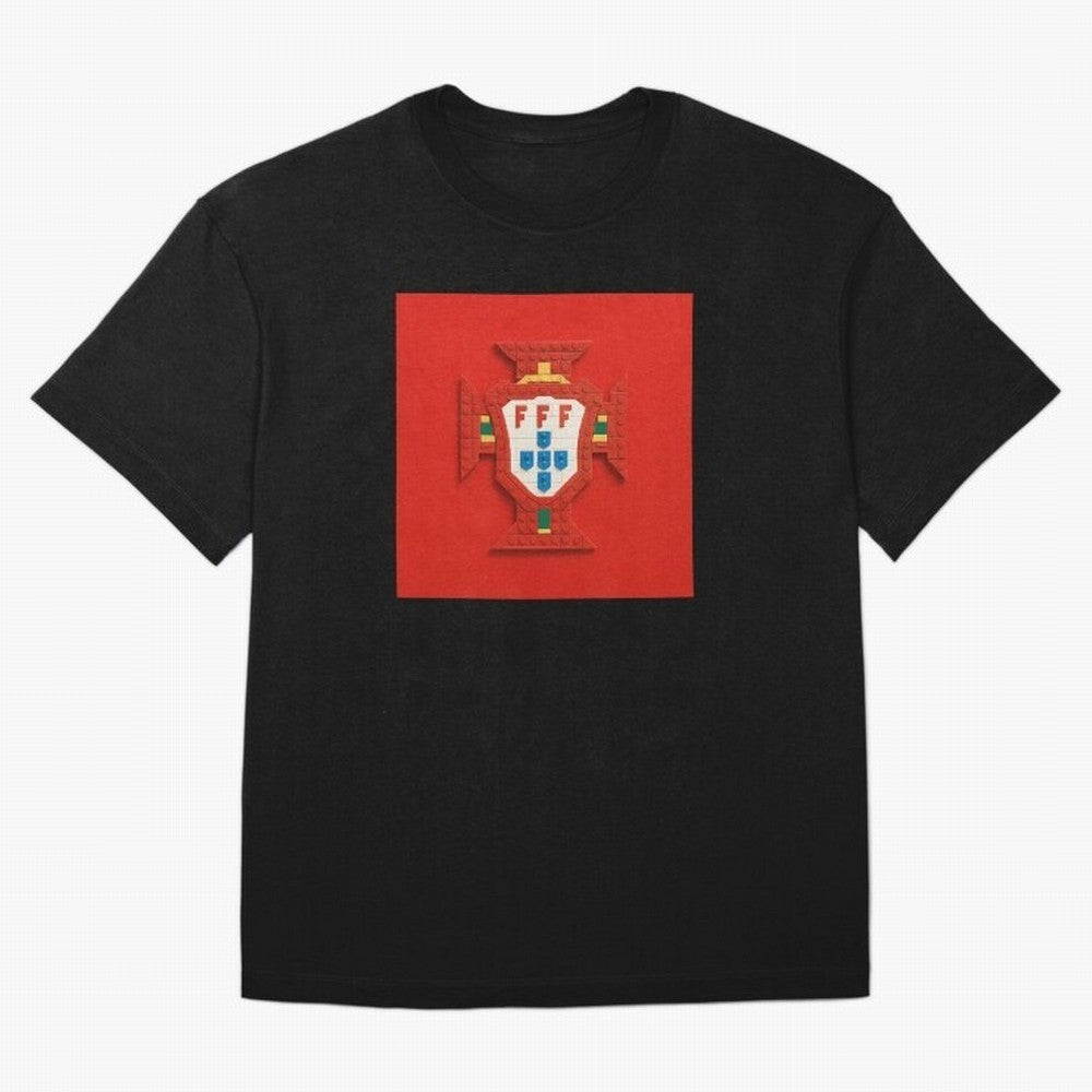 Portugal Blocks Oversized T-Shirt Carry the FIFA World Cup 2026 Group Stage Journey through Messi Highlights, Portugal, Spain and Germany Pride, Retro Football Energy, Iconic Rivalries, Trophy Chase Drama and Stadium Atmosphere; Created for Match