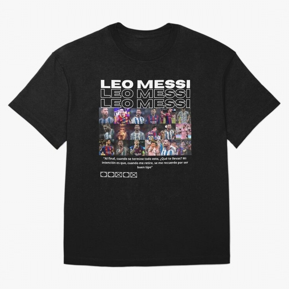 Leo Messi design Oversized T-Shirt Make Every Match About the FIFA World Cup 2026 Journey through Mbappe Highlights, France and Portugal Pride, Stadium Chants, National Pride, Trophy Dreams and Unforgettable Football Memories; Ideal for Fans Who