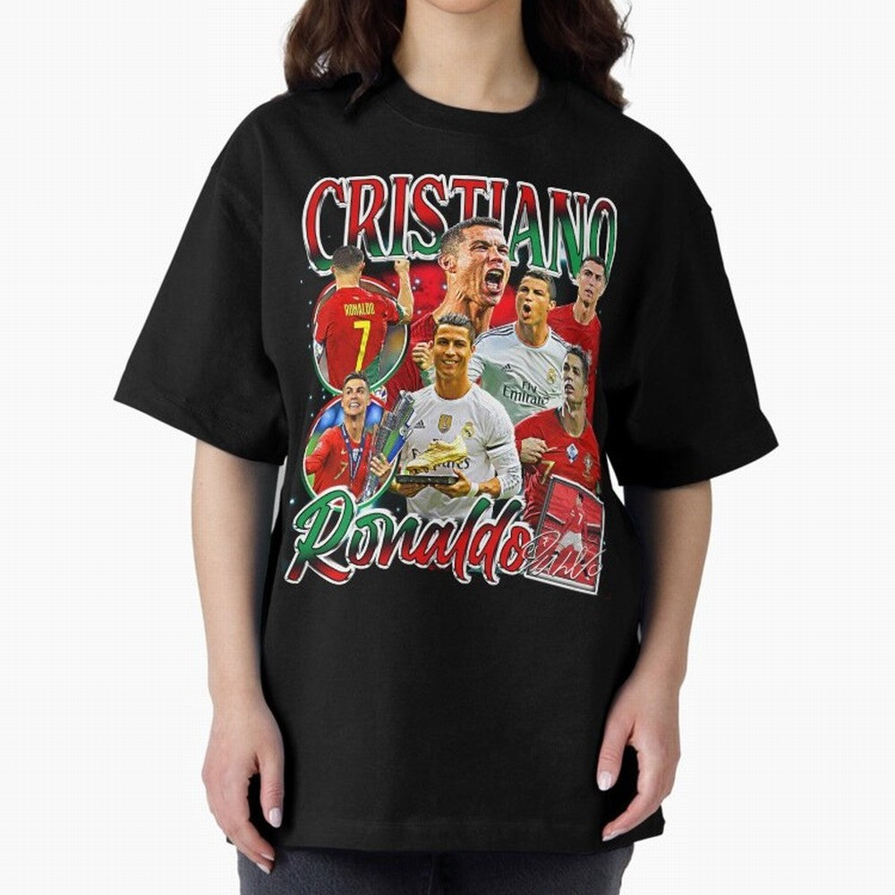 Cristiano Ronaldo Premium Quality Oversized T-Shirt Honor Global Football Passion for FIFA World Cup 2026 USA Canada Mexico, Built around Cristiano Ronaldo, France, Tournament Hype, Historic Matchups, Family Viewing Parties and Global Sports Pride;