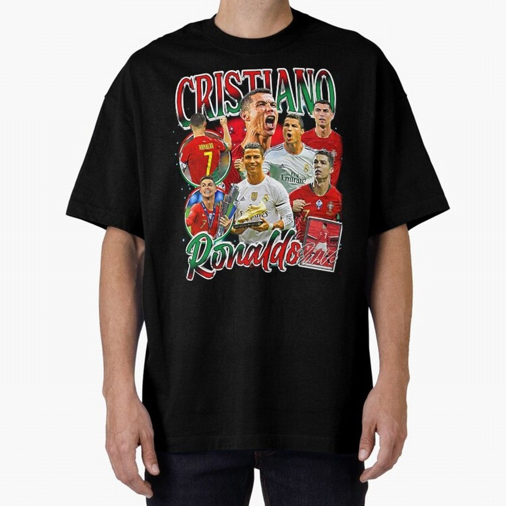 Cristiano Ronaldo Premium Quality Oversized T-Shirt Honor Global Football Passion for FIFA World Cup 2026 USA Canada Mexico, Built around Cristiano Ronaldo, France, Tournament Hype, Historic Matchups, Family Viewing Parties and Global Sports Pride;