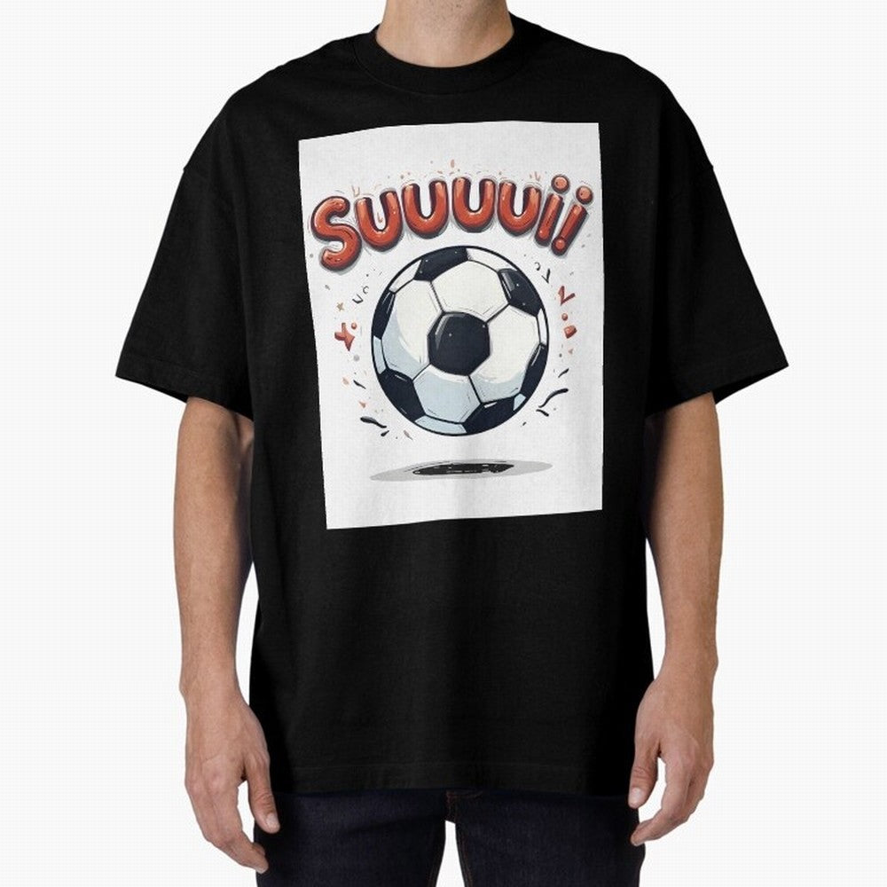 Suuuuii! CR7 Celebration Oversized T-Shirt Relive FIFA World Cup 2026 USA Canada Mexico for Fans of Messi and Germany, Bringing Fan Favorite Moments, National Team Passion, Big Match Drama and Soccer History; Perfect for People Who Love Argentina,