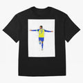 Cristiano Ronaldo Al Nassr Football Oversized T-Shirt Support the Legends of Global Football Passion for FIFA World Cup 2026, with Neymar, Haaland and Cristiano Ronaldo, Portugal, Spain and Germany, Football Festival Excitement, Trophy Ambitions,