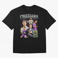 Cristiano Ronaldo Bootleg design Oversized T-Shirt Celebrate the Road through the FIFA World Cup 2026 Journey through Neymar Highlights, France and Portugal Pride, Fan Favorite Moments, National Team Passion, Big Match Drama and Soccer History;