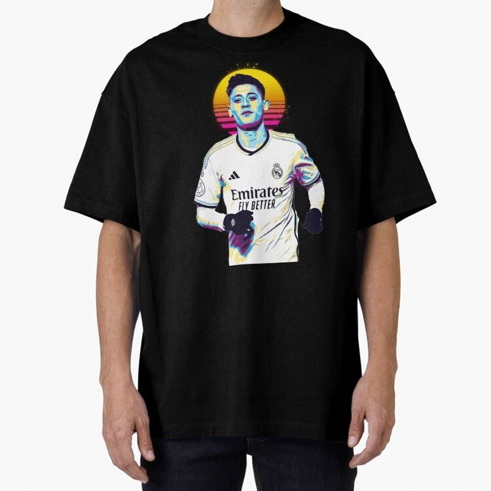Arda Guler retro 80s Oversized T-Shirt Keep the Legacy of Match Day Hype around FIFA World Cup 2026 Group Stage, Messi, Neymar and Mbappe, Brazil, Portugal and Argentina, Tournament Hype, Historic Matchups, Family Viewing Parties and Global Sports