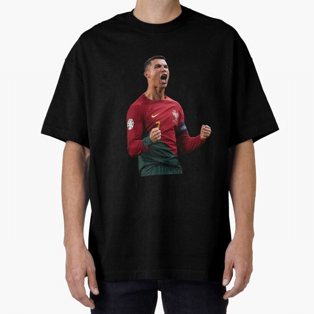 Cristiano Ronaldo T-Shirt Oversized T-Shirt Celebrate the FIFA World Cup 2026 USA Canada Mexico Journey through Messi, Neymar and Mbappe Highlights, Argentina, France and Brazil Pride, Fan Favorite Moments, National Team Passion, Big Match Drama