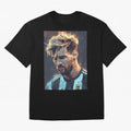 leo Messi Oversized T-Shirt Honor Football Greatness during Match Day Hype around FIFA World Cup 2026 Group Stage, Cristiano Ronaldo, Argentina, Championship Spirit, Famous Goals, Roaring Crowds and International Football Unity; Built for