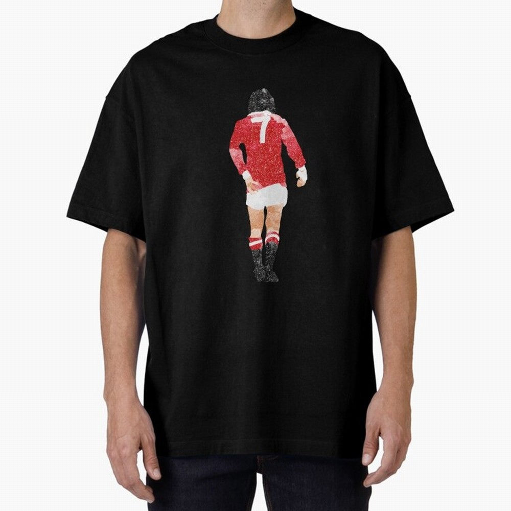 George Best watercolour Manchester United Football Northern Ireland Legend number 7 Man United Red D Oversized T-Shirt Celebrate Soccer Greatness during FIFA World Cup 2026 for Fans of Cristiano Ronaldo and England and Germany, Bringing Football