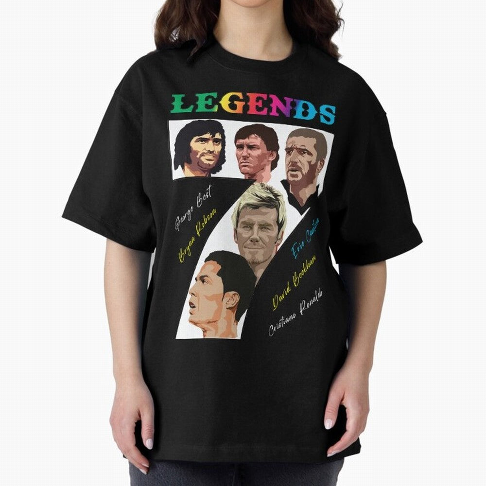 LEGENDS OF FOOTBALL Oversized T-Shirt Bring Bold Fan Energy to FIFA World Cup 2026 Group Stage Spirit, Driven by Netherlands, Messi, CR7 and Mbappe, Fan Favorite Moments, National Team Passion, Big Match Drama and Soccer History; Made for Die Hard