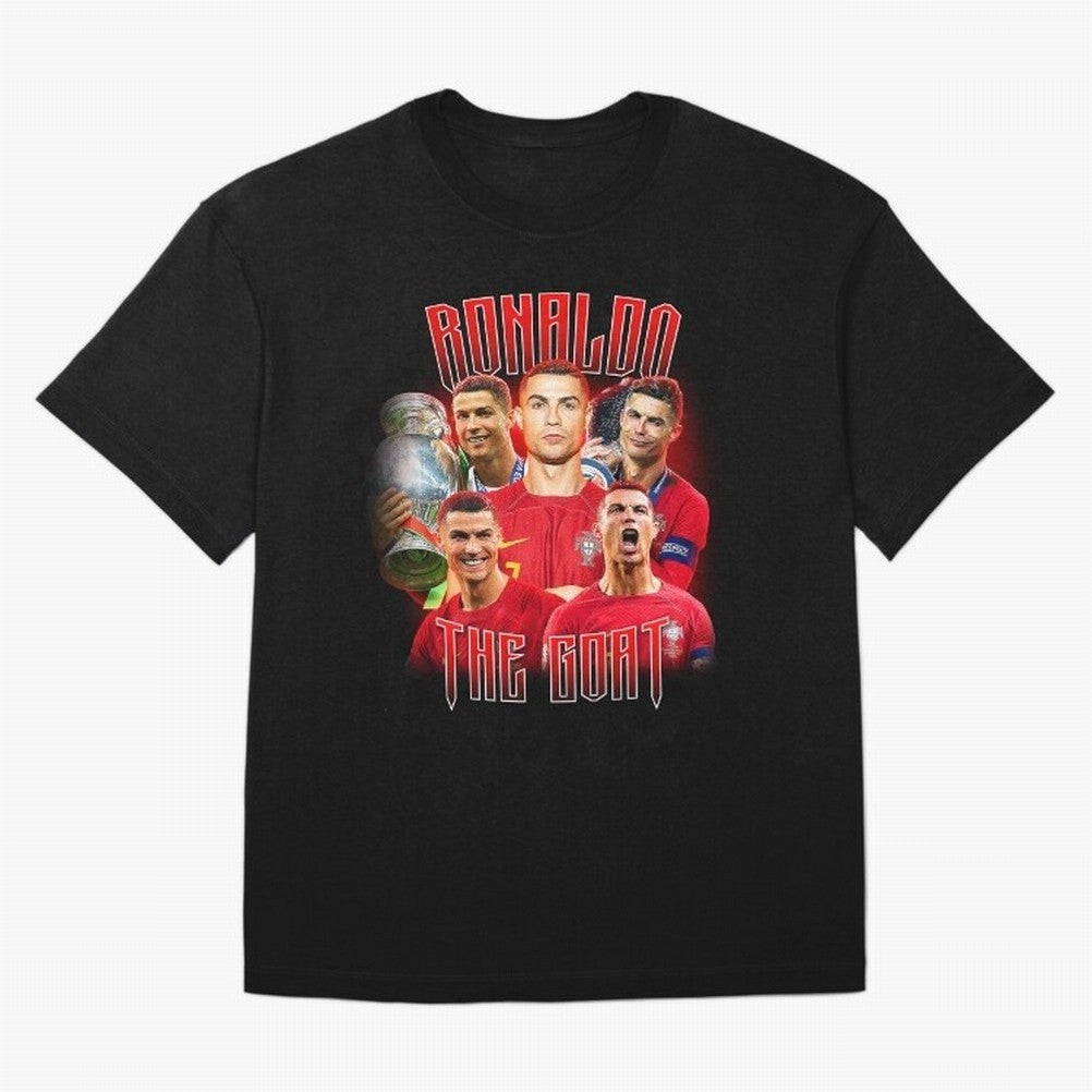 Cristiano Ronaldo Vintage Style Tee, Bootleg Tee, Bootleg T Shirt, Rap Tee Oversized T-Shirt Show Match Day Excitement for FIFA World Cup 2026 Group Stage Spirit, Highlighting Argentina and Brazil, Messi, Neymar and Mbappe, Match Day Excitement,