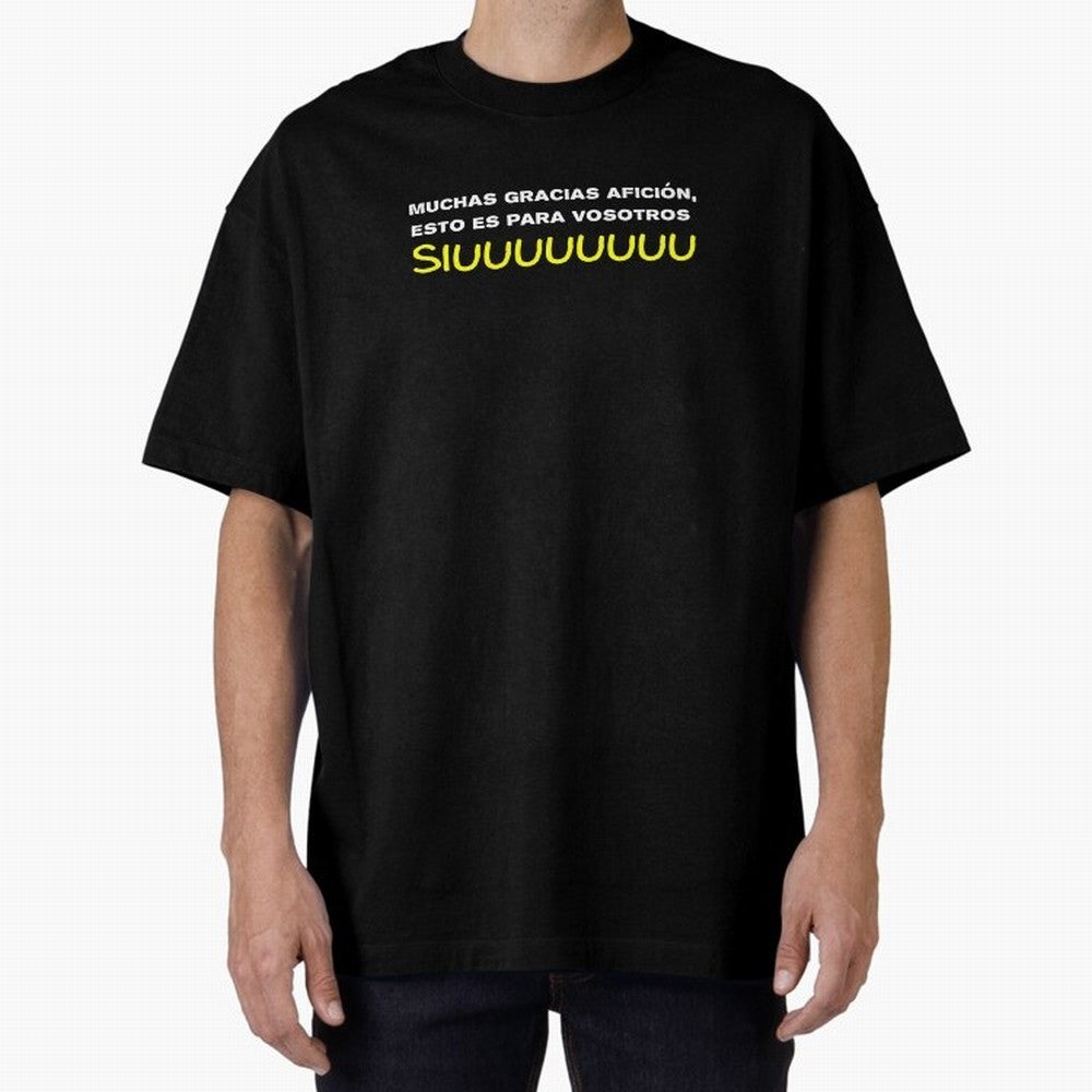 Muchas gracias afici¨®n, esto es para vosotros Siuuu Oversized T-Shirt Follow the Final Road of the FIFA World Cup 2026 Group Stage Journey through Mbappe and Neymar Highlights, England Pride, Classic Soccer Heritage, Championship Pressure, Fan