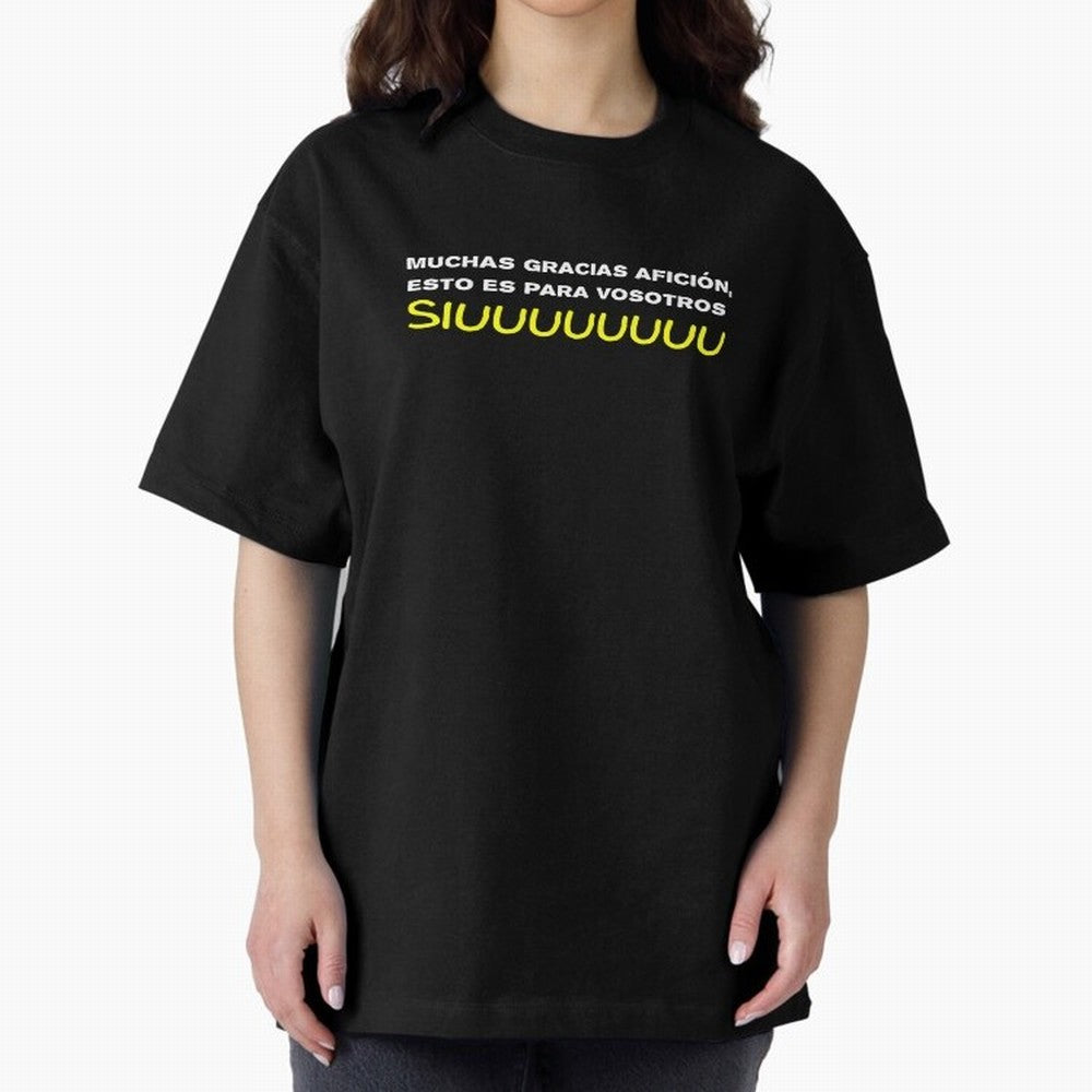 Muchas gracias afici¨®n, esto es para vosotros Siuuu Oversized T-Shirt Follow the Final Road of the FIFA World Cup 2026 Group Stage Journey through Mbappe and Neymar Highlights, England Pride, Classic Soccer Heritage, Championship Pressure, Fan