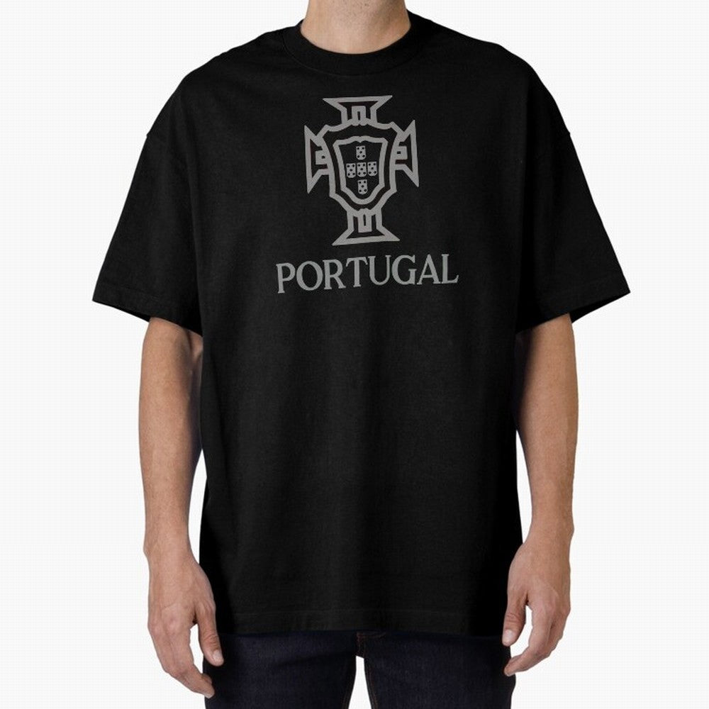 Portugal Grey 2 Oversized T-Shirt Carry the Colors and Pride of Match Day Hype around FIFA World Cup 2026, Messi, CR7 and Mbappe, France, Stadium Memories, Football Loyalty, International Chants and Championship Tradition; Great for Supporters Who