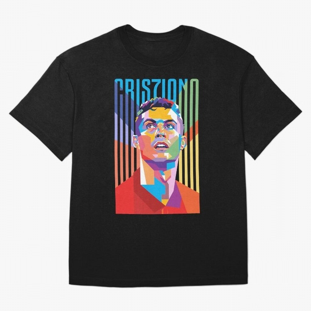CR7 Pop Art Oversized T-Shirt Show Passion for the Stars of the FIFA World Cup 2026 Journey through Messi, CR7 and Mbappe Highlights, England Pride, Soccer Culture, Superstar Moments, National Team Dreams and Competitive Fire; Made for Die Hard